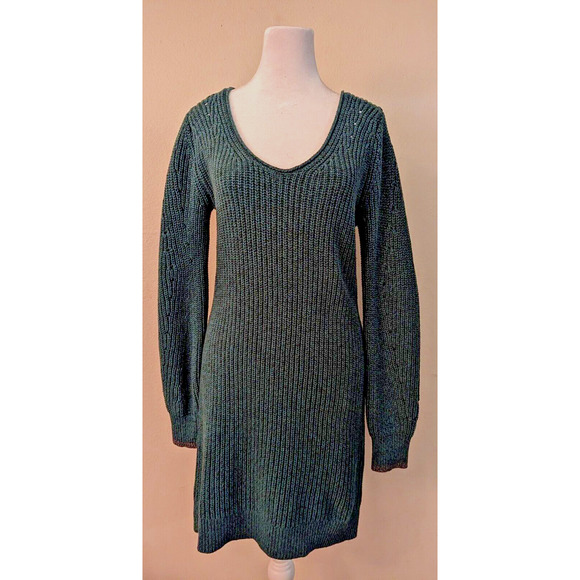 Abercrombie & Fitch Dresses & Skirts - Abercrombie & Fitch sz S Tunic Sweater Dress green long sleeves S2